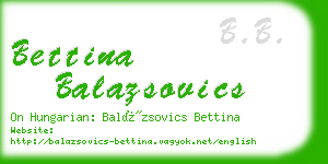 bettina balazsovics business card